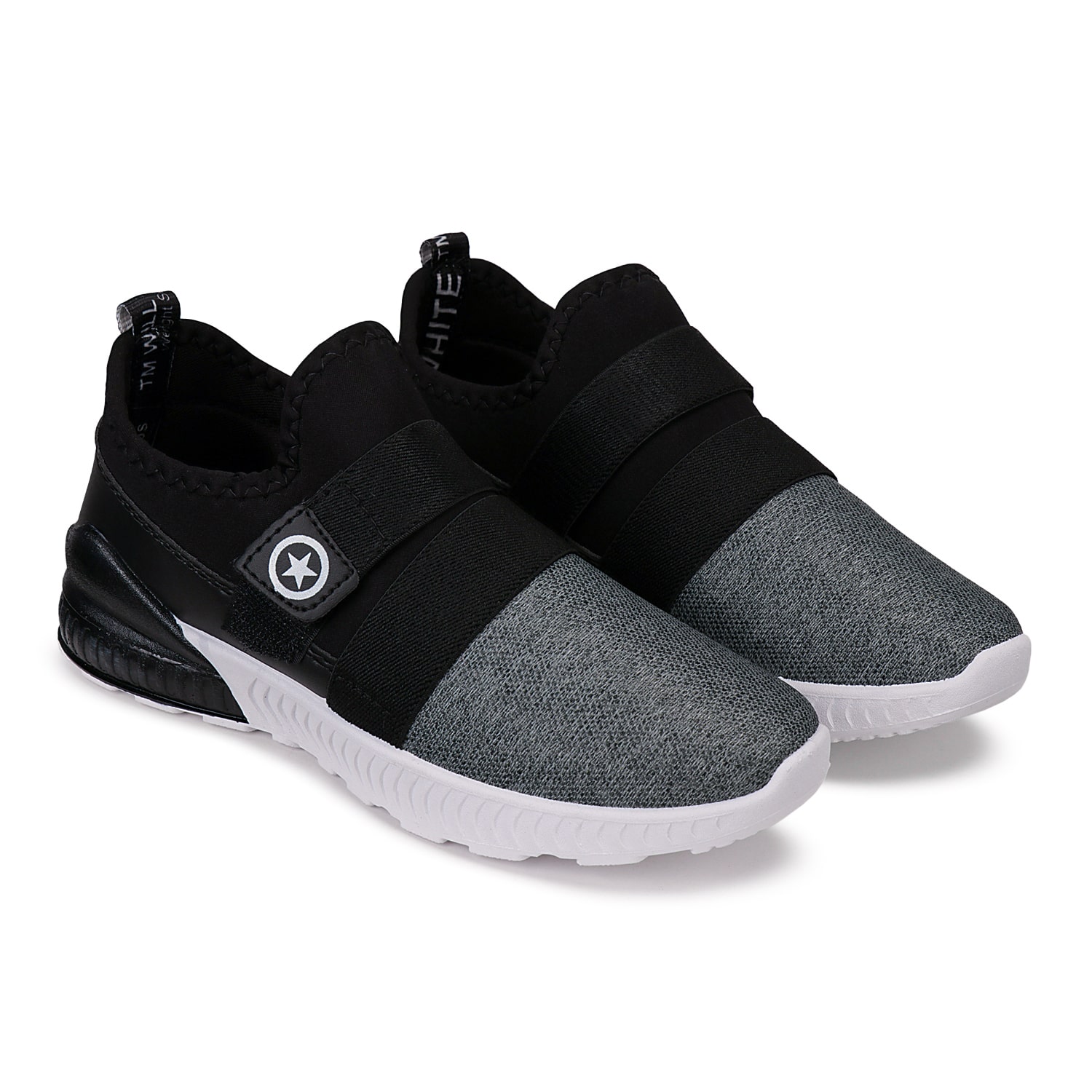 

KINAX Men sports shoes Running Shoes ( Grey Black )