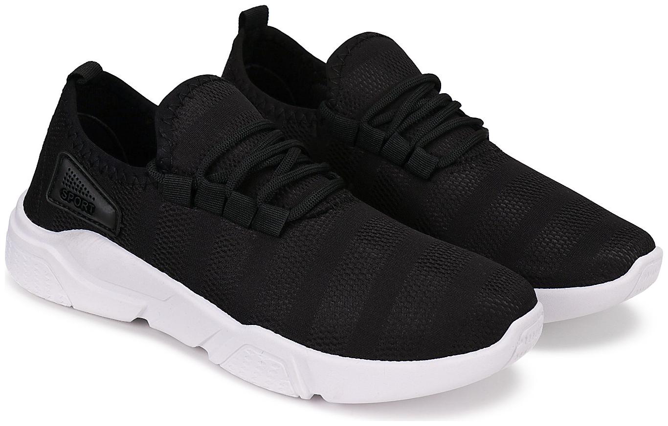 

KINAX Men sports shoes Running Shoes ( Black )