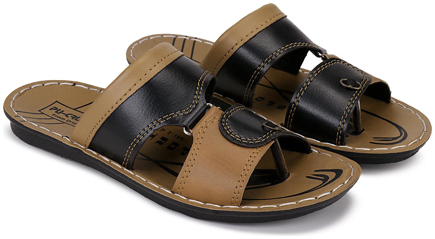 

Kinax Men s Black Brown Slippers