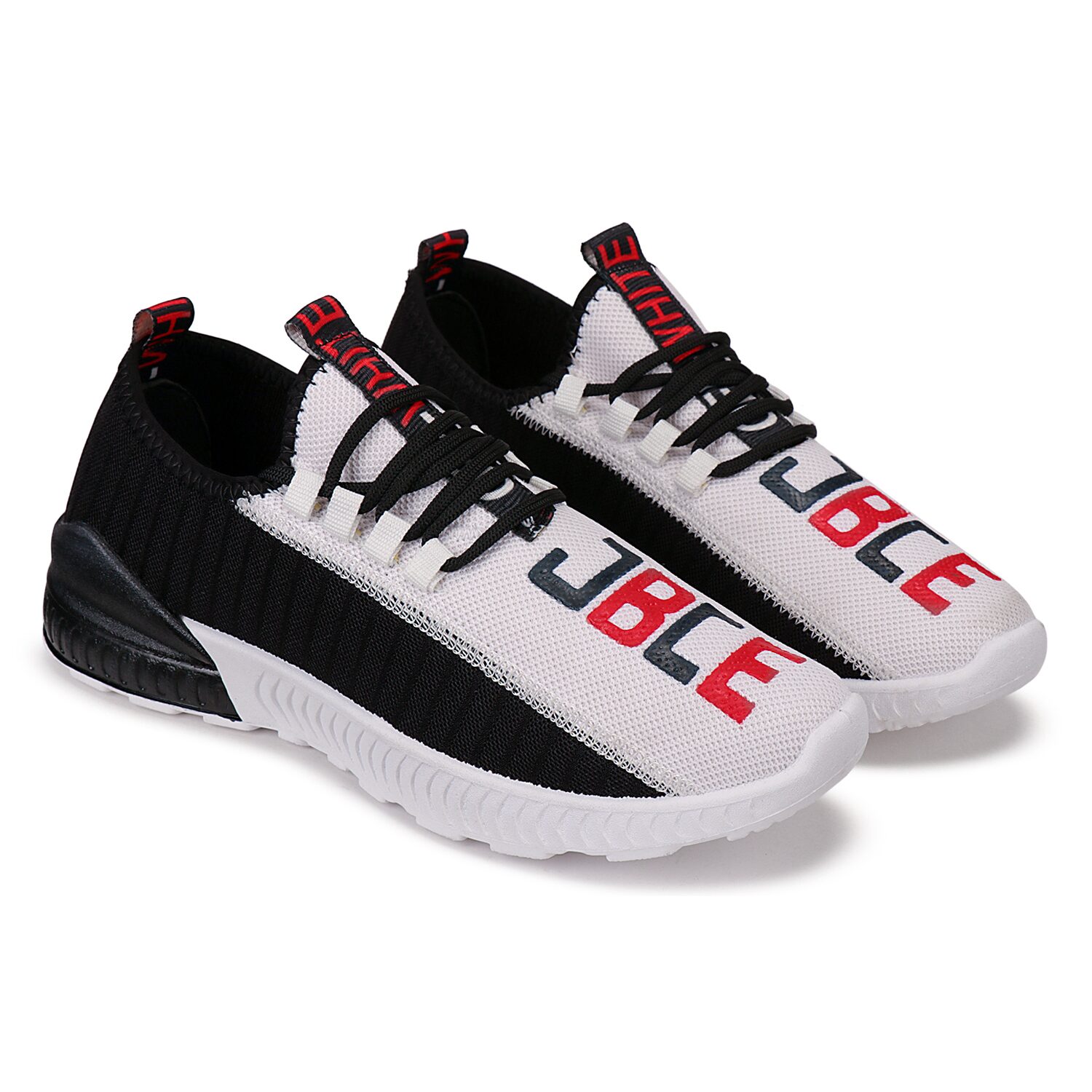 

KINAX Men sports shoes Running Shoes ( Black White )