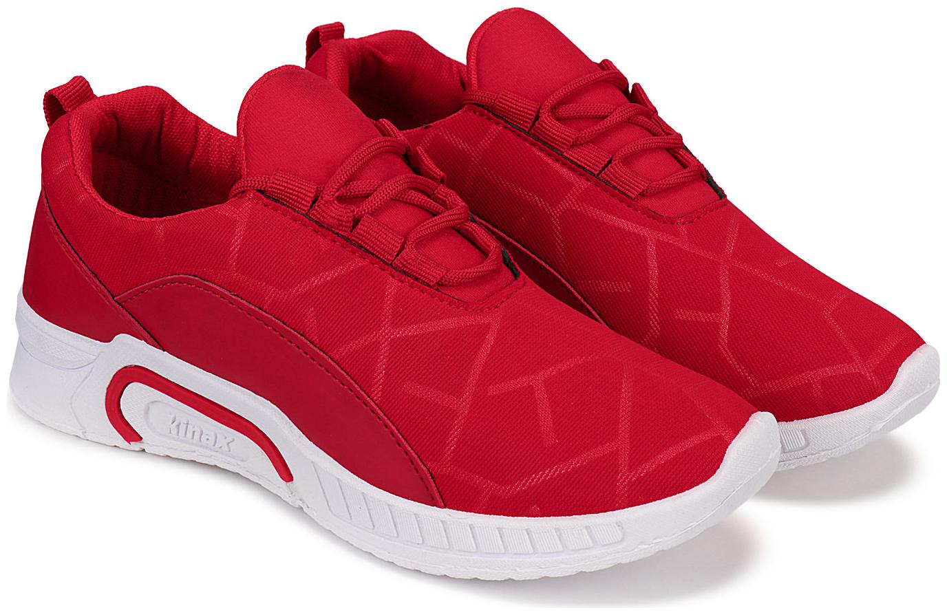 

KINAX Men sports shoes Running Shoes ( Red )