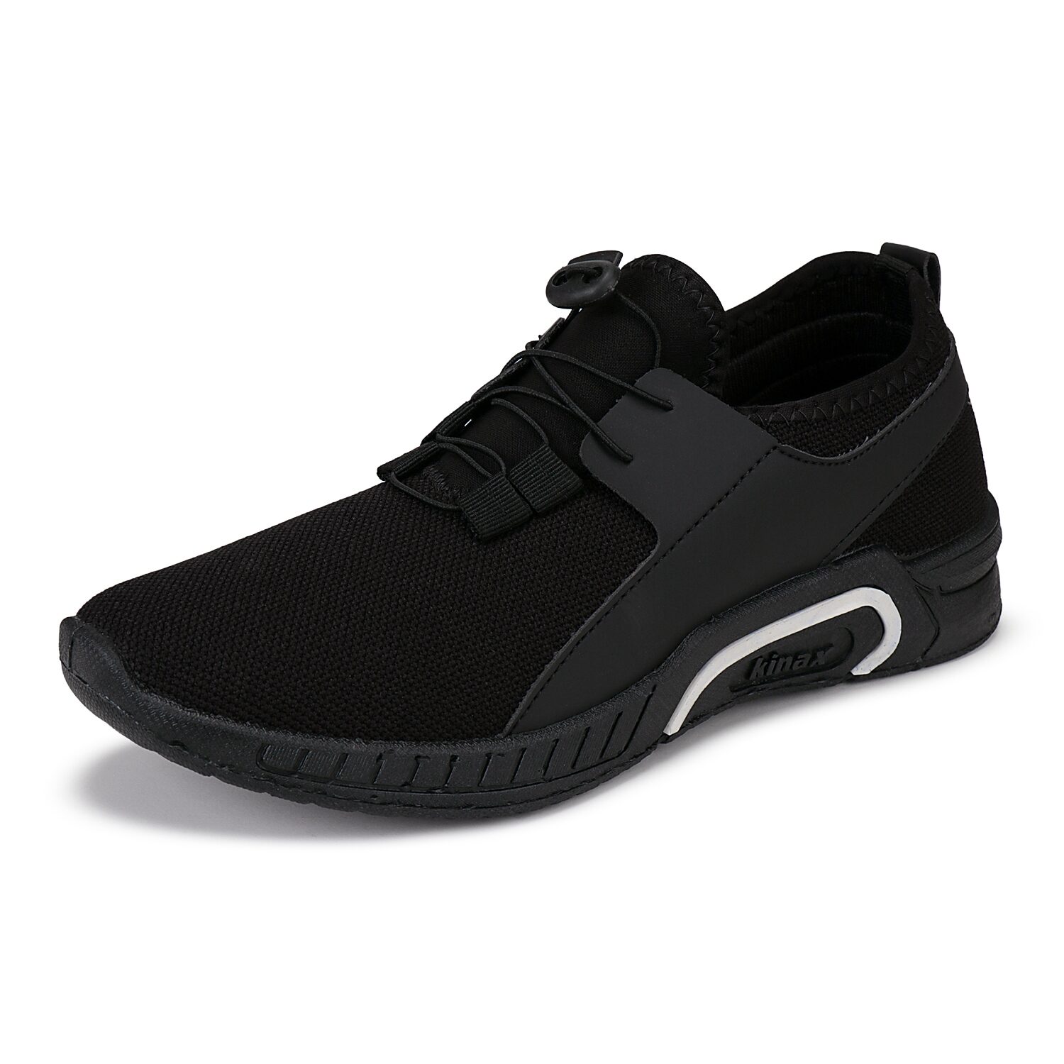 

KINAX Men sports shoes Running Shoes ( Black )