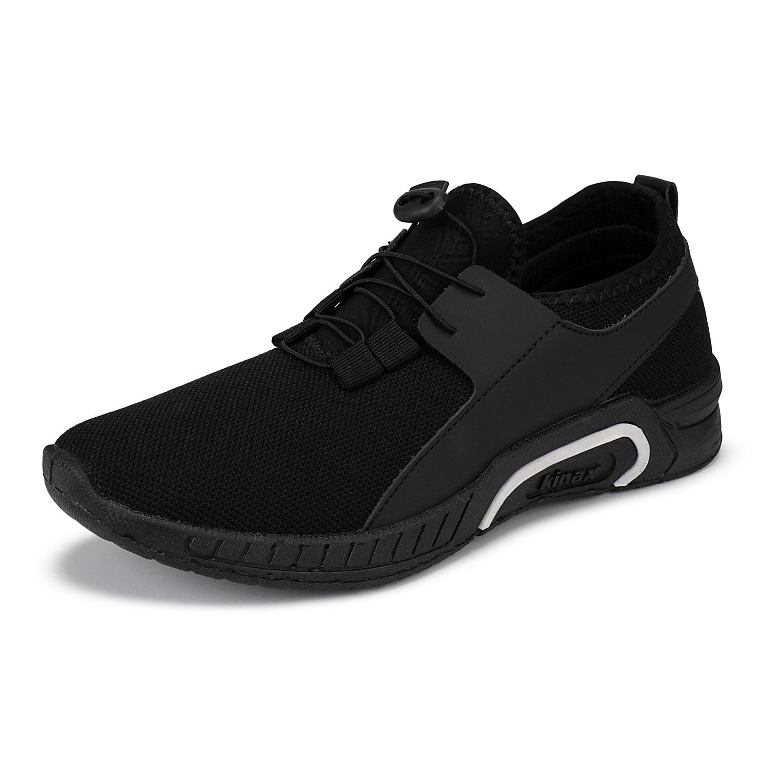 

KINAX Men sports shoes Running Shoes ( Black )