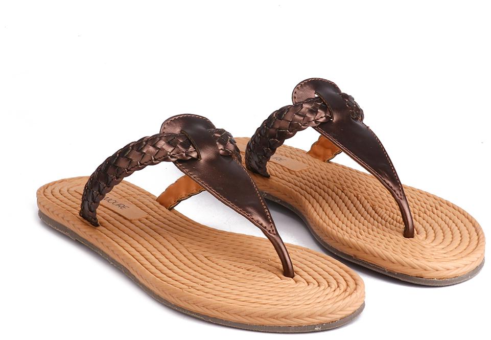 

L AMOURE Women Copper One Toe Flats