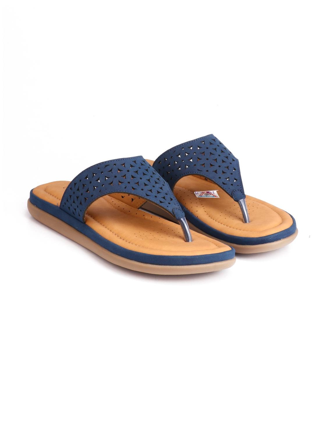 

L AMOURE Women Blue One Toe Flats