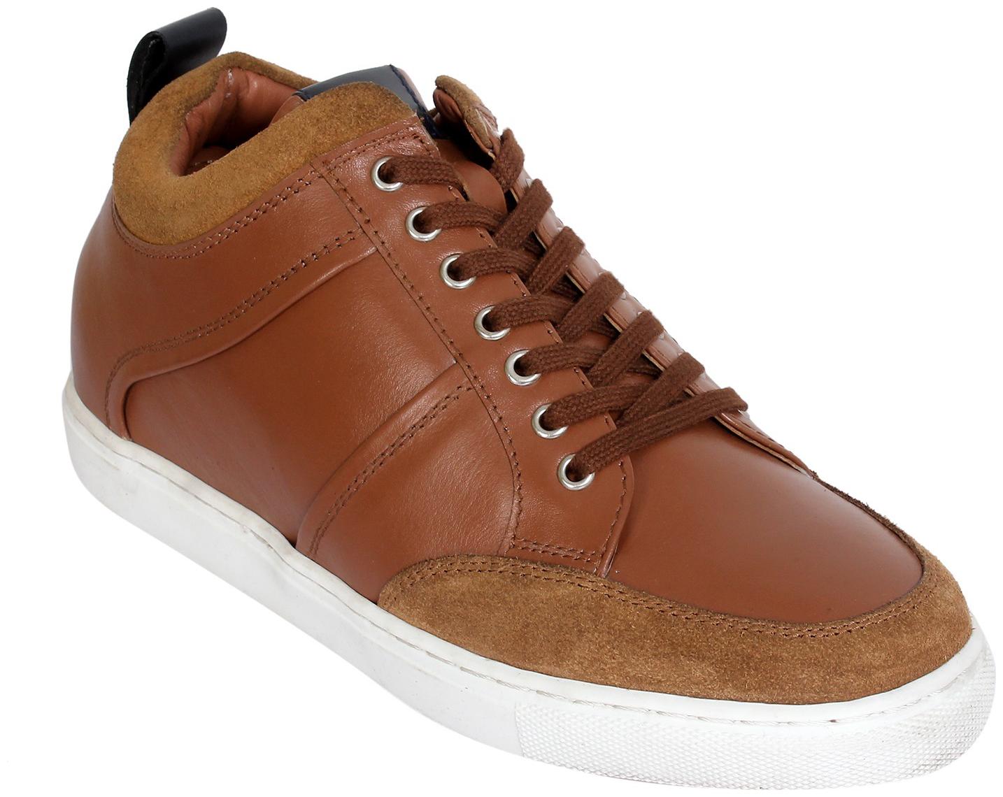 

Lace-up casual elevator shoes for travel shopping or normal outings