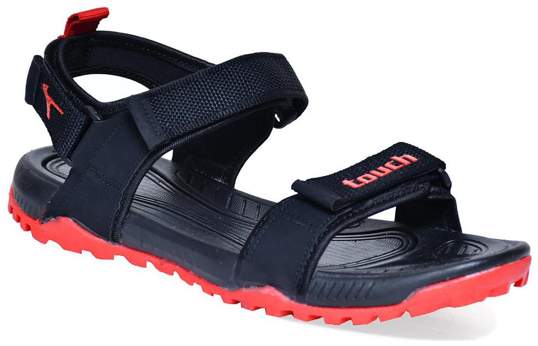 

Lakhani Men Black Sports Sandals
