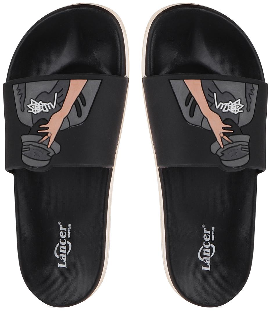 

Lancer Men Black Sliders - 1 Pair