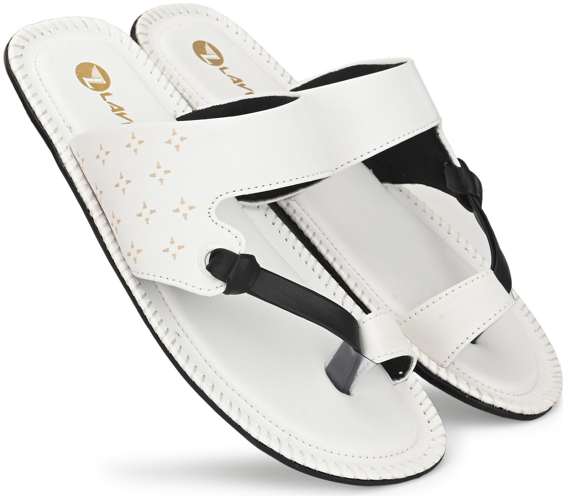 

Lavista Encanto Men s Synthetic Leather Black Soft or Comfortable Slippers Chhapal Floats and Flip-Fops