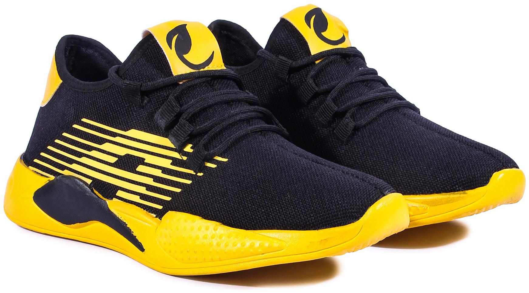 

Leafage Men Training Gym Shoes ( Black Yellow )