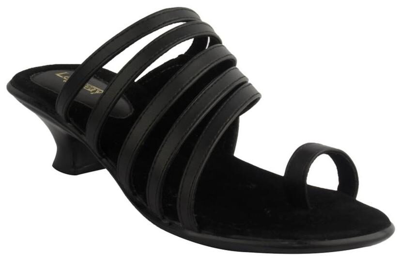

Legsway Women s Black Synthetic Heeled Slip-on