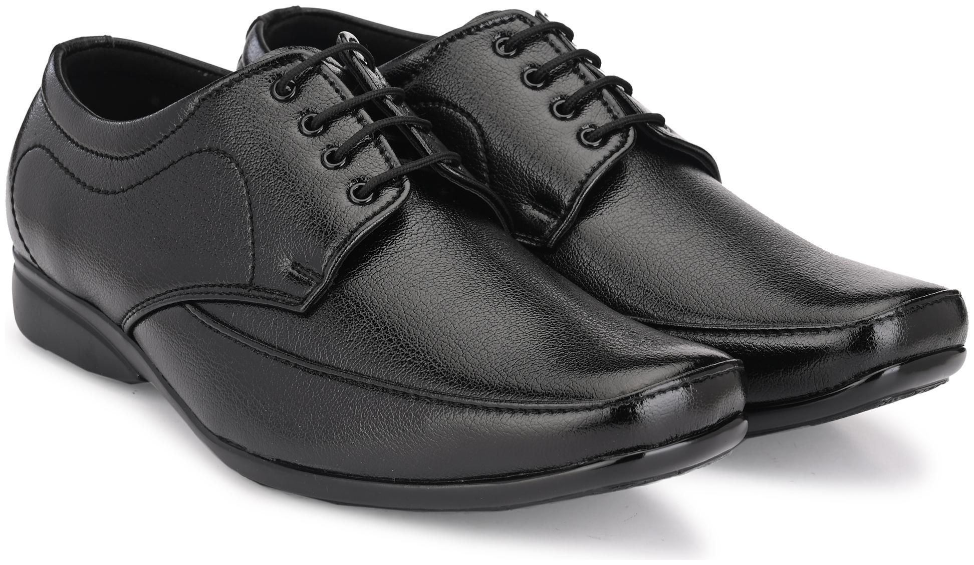 

Leoncino Men Black Derby Formal Shoes - 2