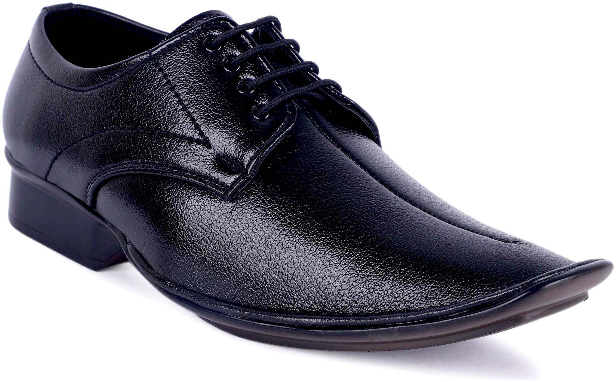 

Leoncino Men Black Derby Formal Shoes - 10