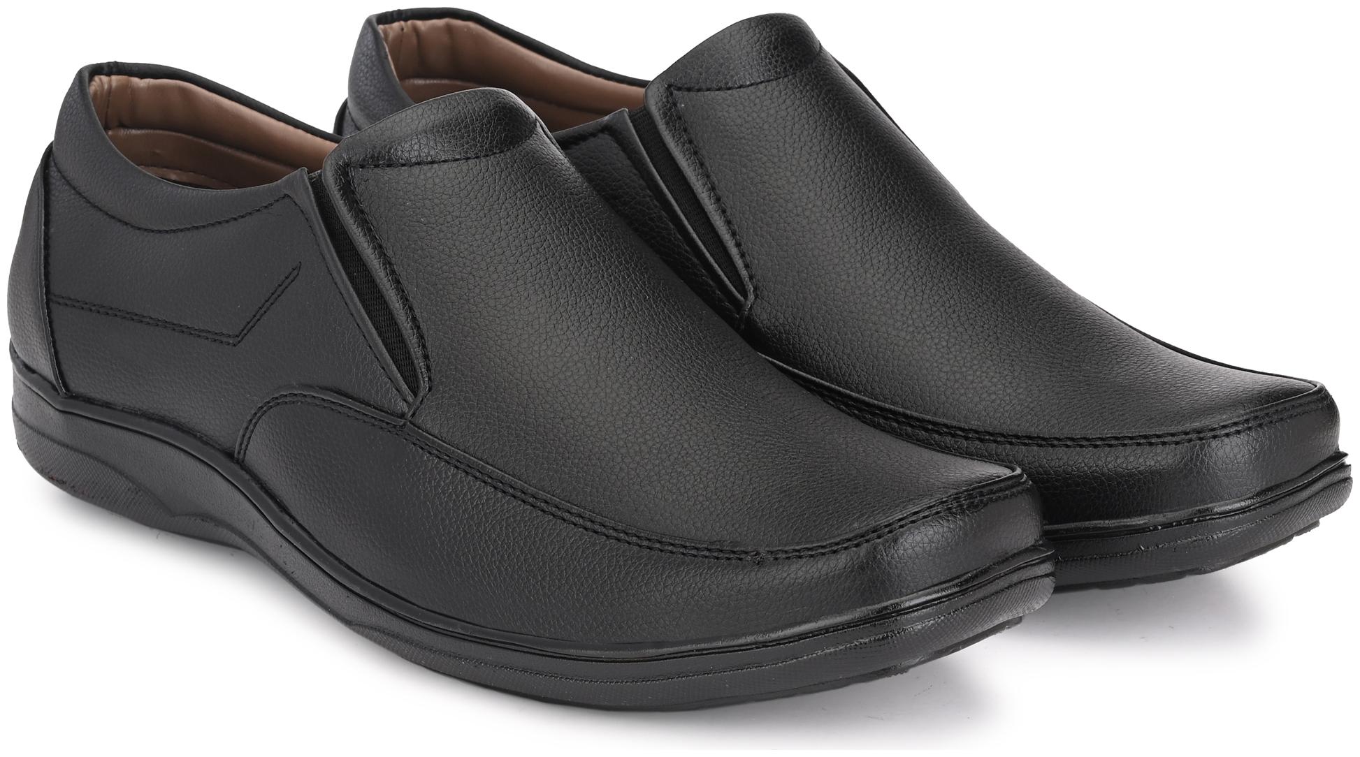 

Leoncino Men Black Slip-On Formal Shoes - V-20