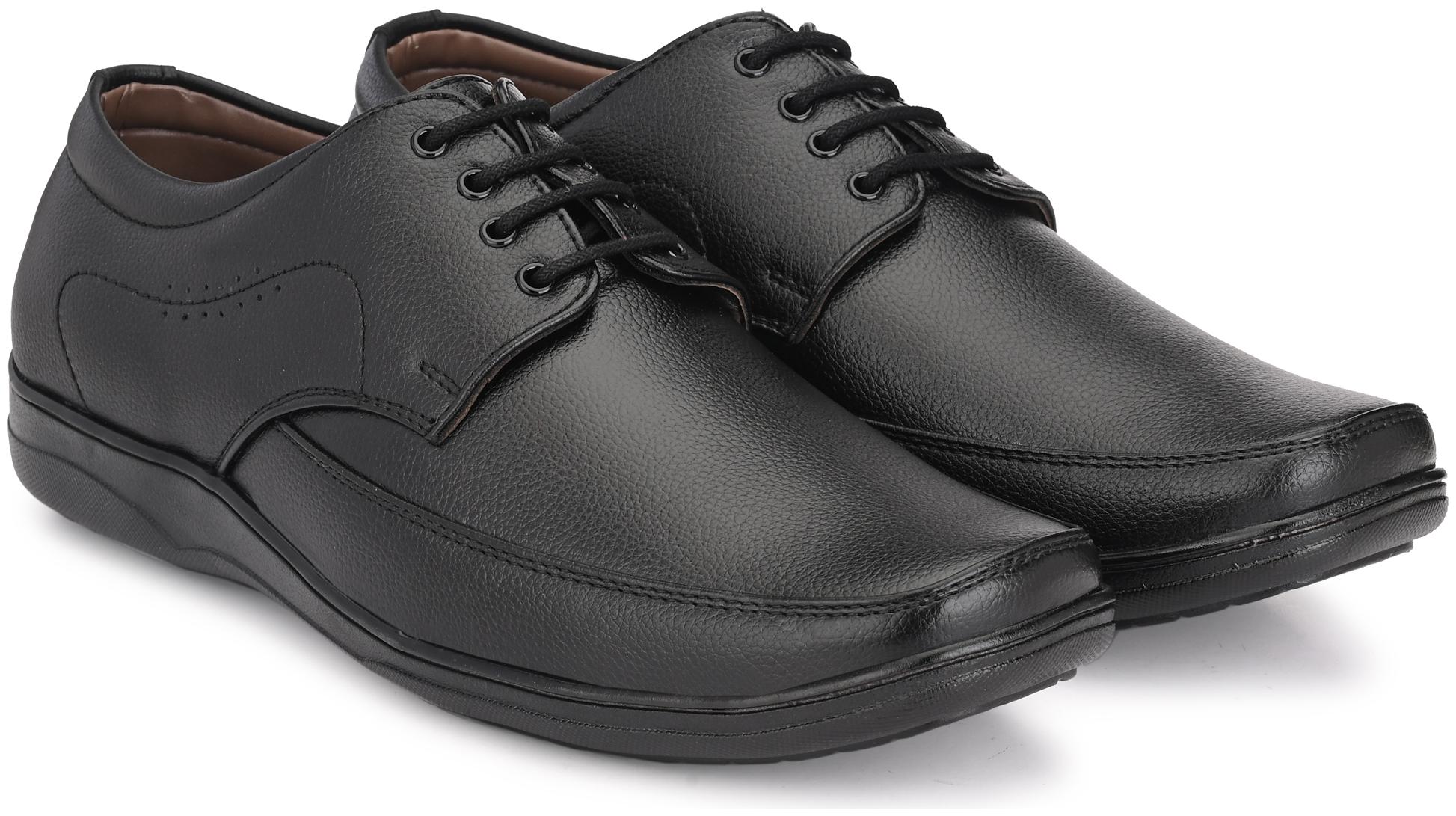 

Leoncino Men Black Derby Formal Shoes - V-19