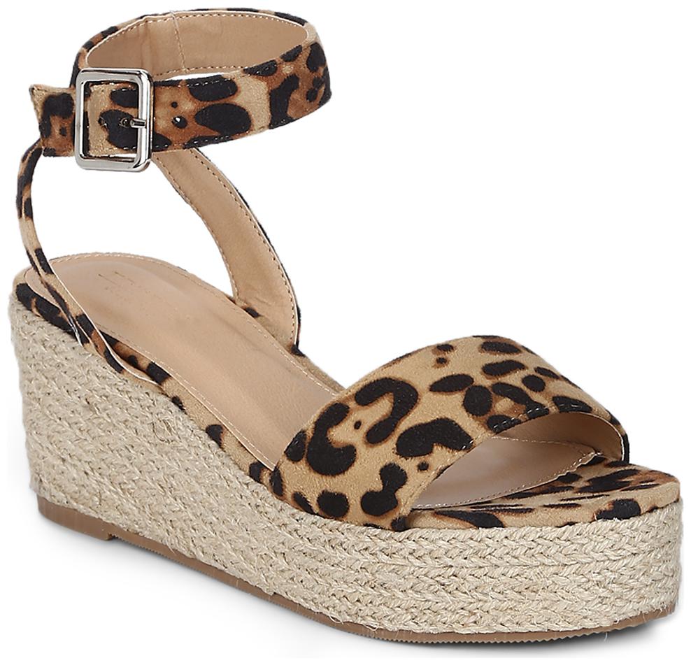 

Leopard Micro Jute Platform Wedges