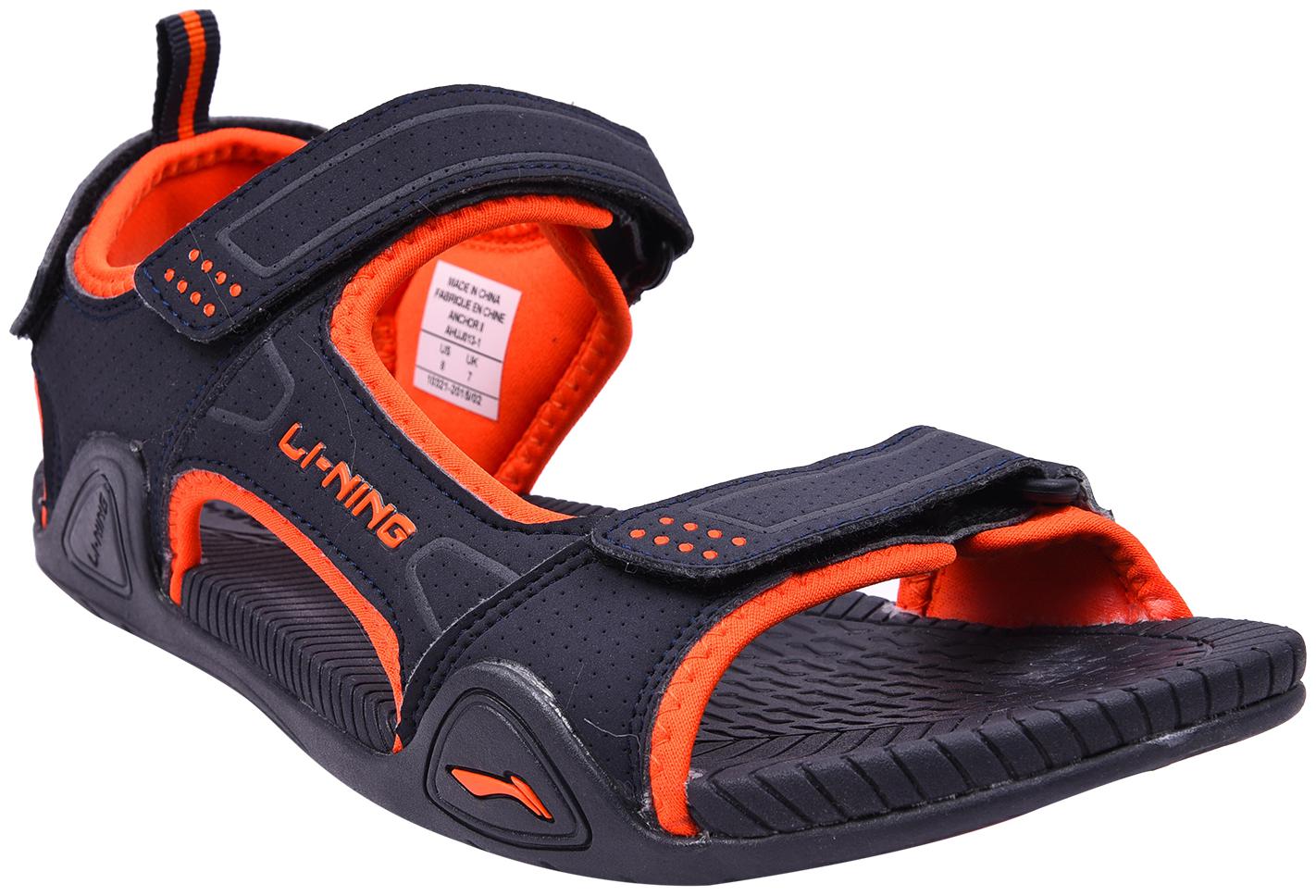

Li-ning Mens fashion Sandal Anchor-II Grey Orange colour