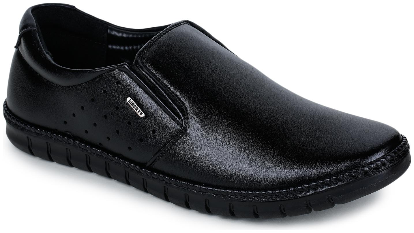 

Liberty Men Black Slip-On Formal Shoes