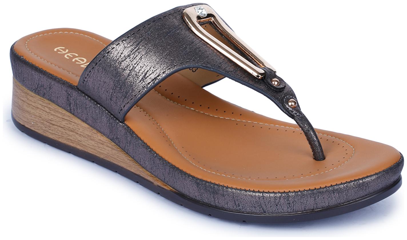 

Liberty Women Brown T-Strap Flats