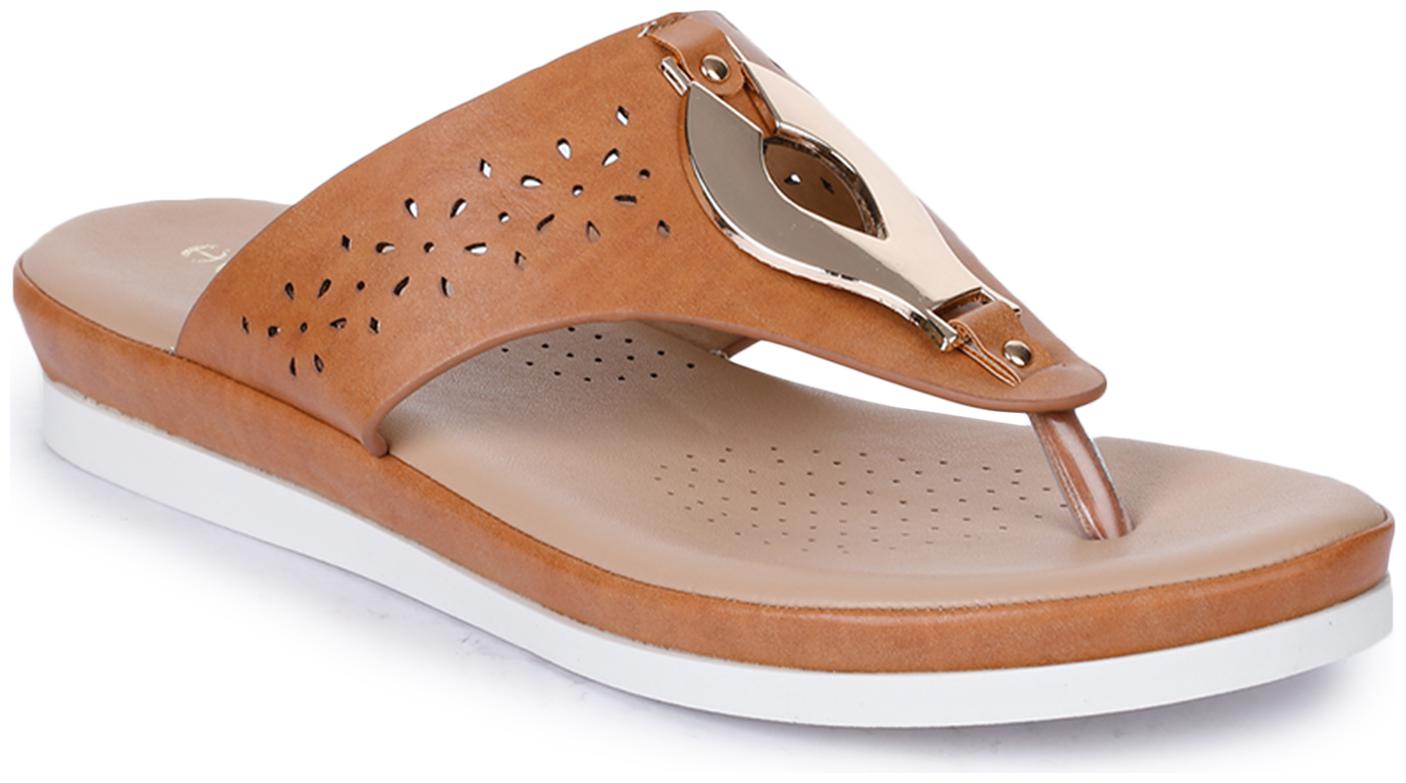 

Liberty Women Brown T-Strap Flats