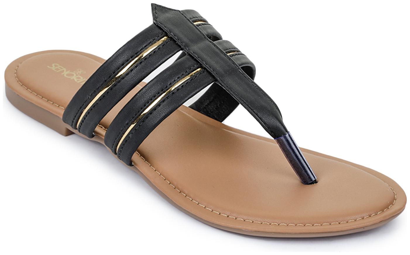 

Liberty ( Senorita ) CHE-18E BLACK Casual Flip Flop for Women