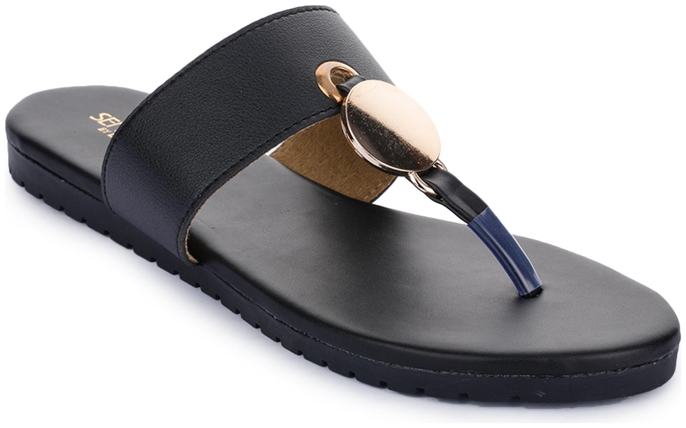 

Liberty Women Black T-Strap Flats