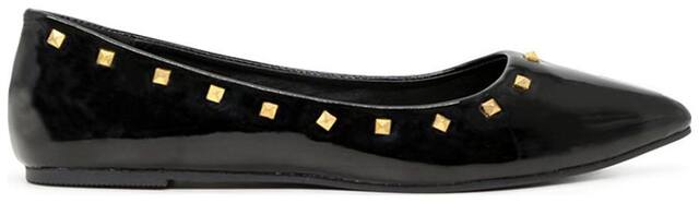 London Rag Pointed Toe Bellies For Women ( Black )