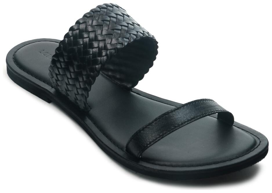 

London Rag Black Weaved Strap Sandal