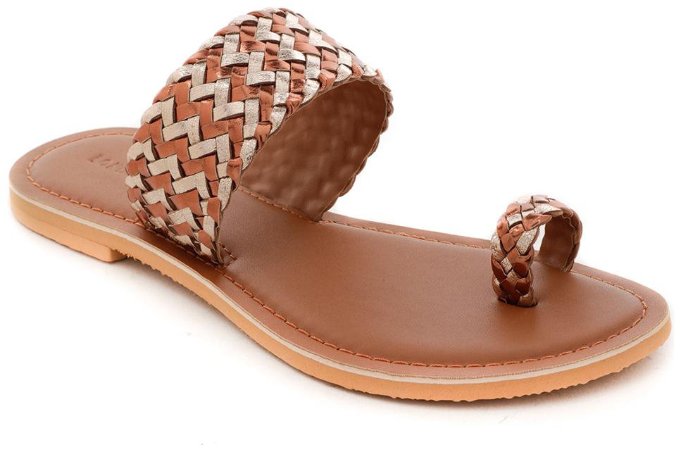 

London Rag Women Bronze One Toe Flats