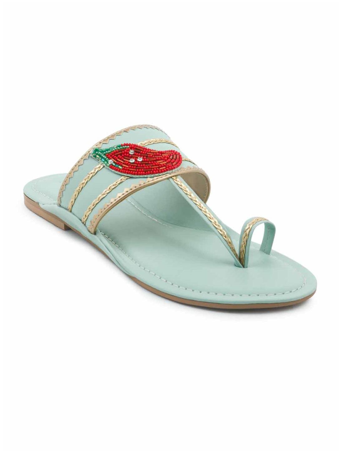 

London Rag Women Green One Toe Flats