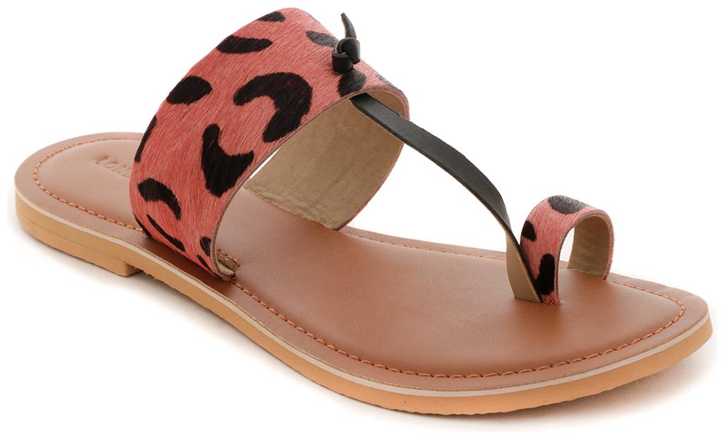 

London Rag Toe Ring Leopard Print Sandal For Women