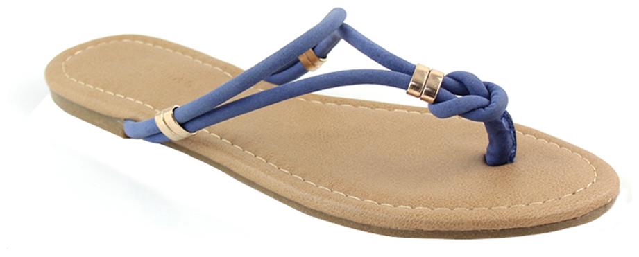 

London Rag Women Blue T-Strap Flats