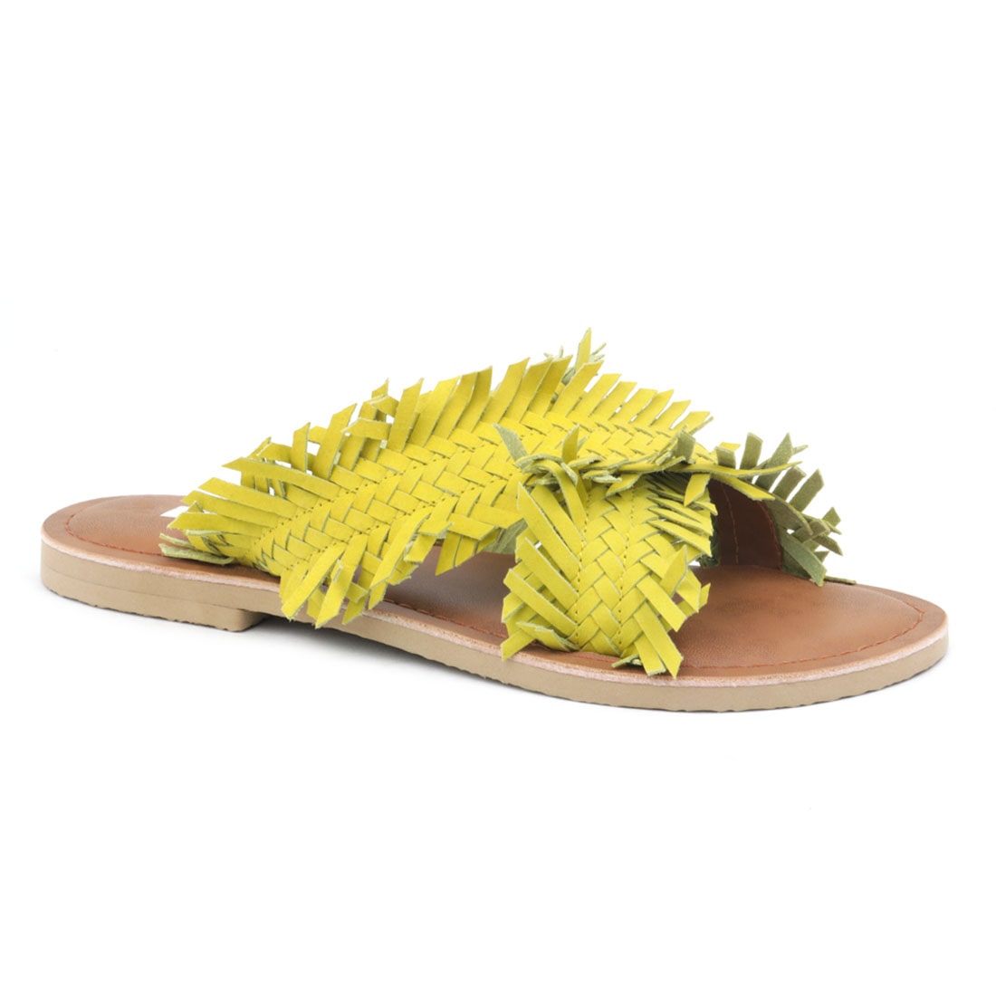 

London Rag Women Yellow Open Toe Flats