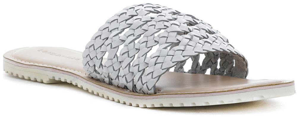 

London Rag White Woven Open Toe Flats