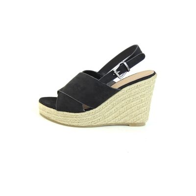 

London Rag Women s Black Wedge Sandals