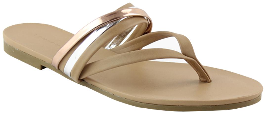 

London Rag Women s Nude Color Flat Thongs