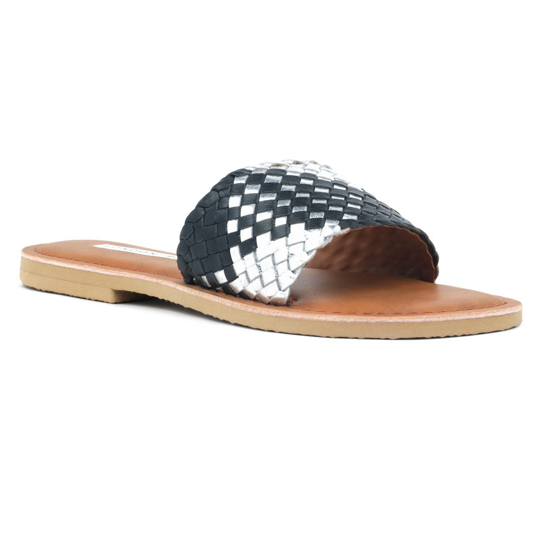 

London Rag Women Black Open Toe Flats