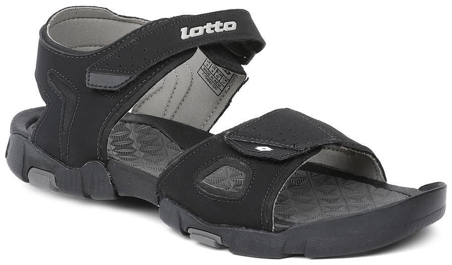 

Lotto PU Black Sandals For Men