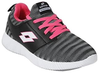 Lotto Running Shoes For Women ( Black , Pink )