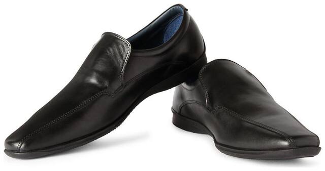 Louis Philippe Slip-On Formal Shoes For Men ( BLACK )