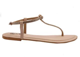 Lush Women's Flat Sandal Trendy Premium Design Party Wear Girls Flat Fashion Slippers (Nude)
