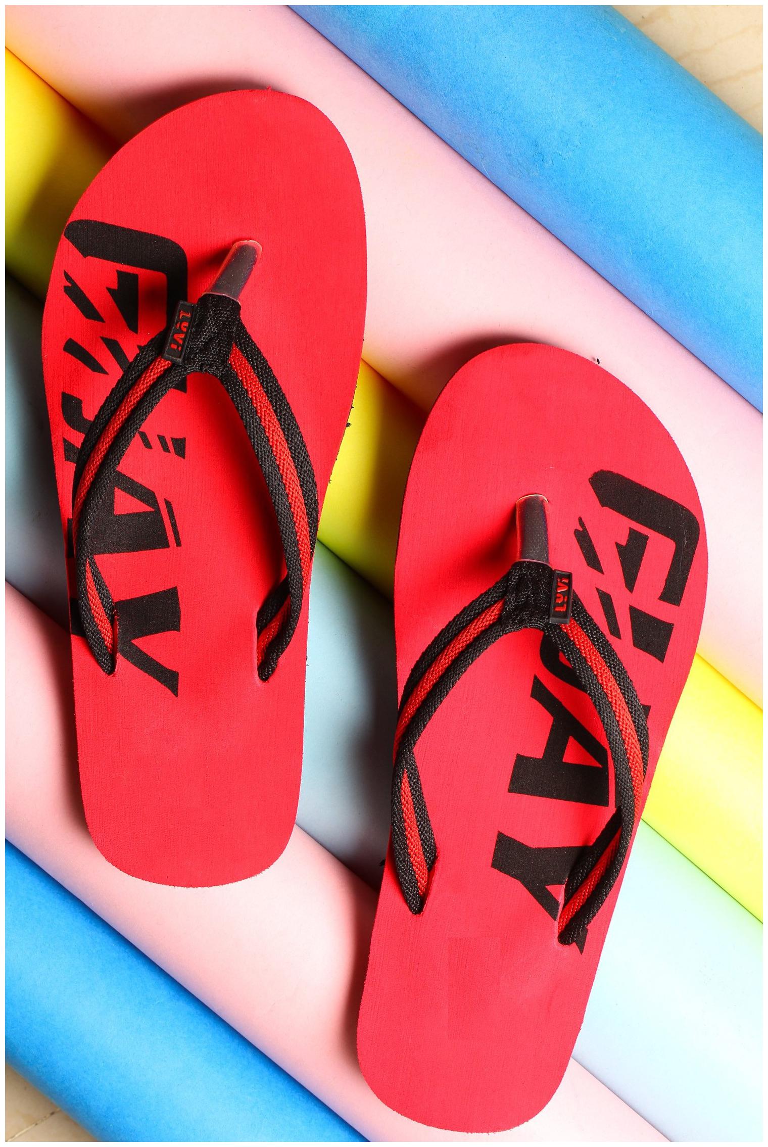 

LYVI Men Red Outdoor Slippers