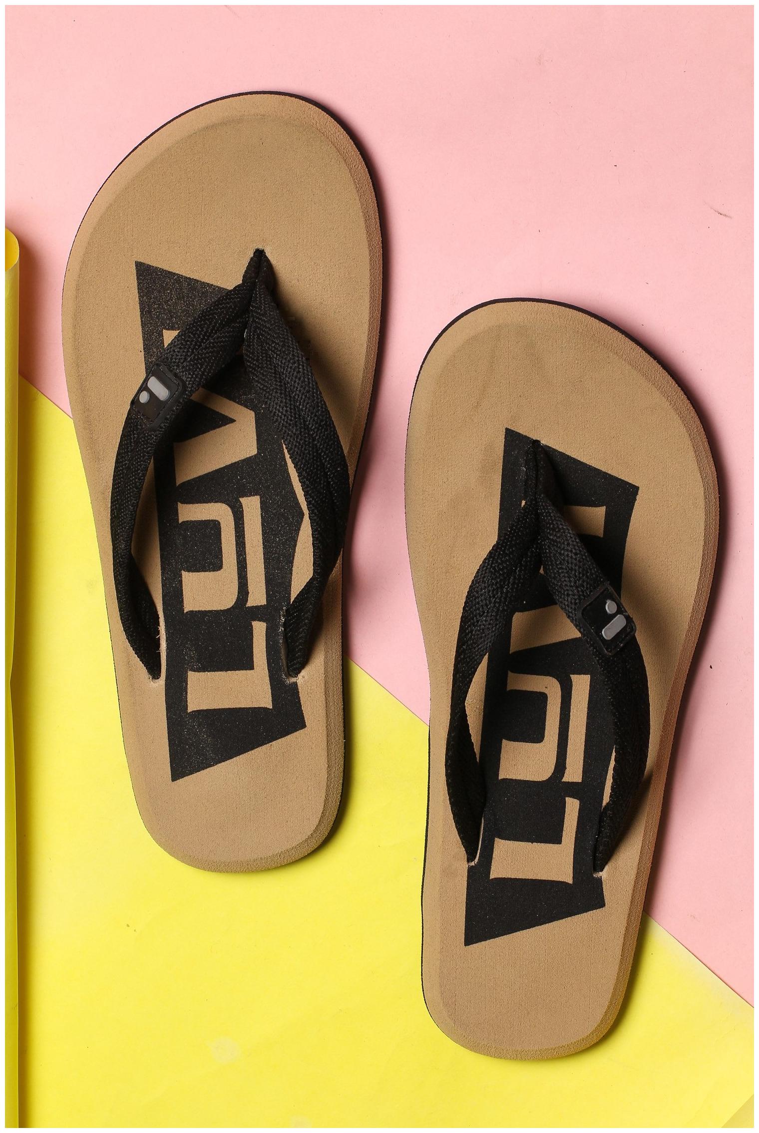 

LYVI Men Beige Outdoor Slippers