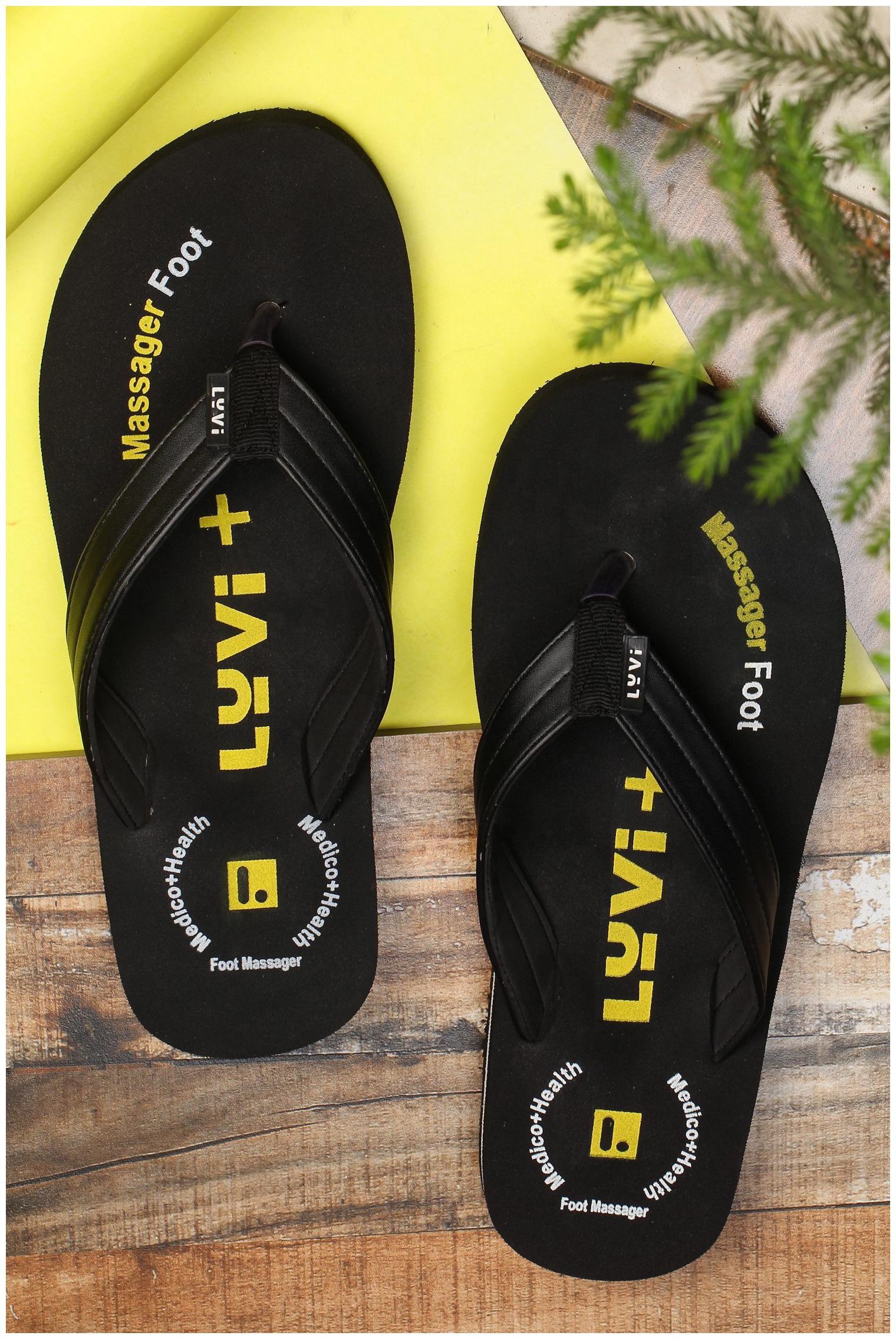 

LYVI Men Black Diabetic Orthopaedic Slippers - 1 Pair