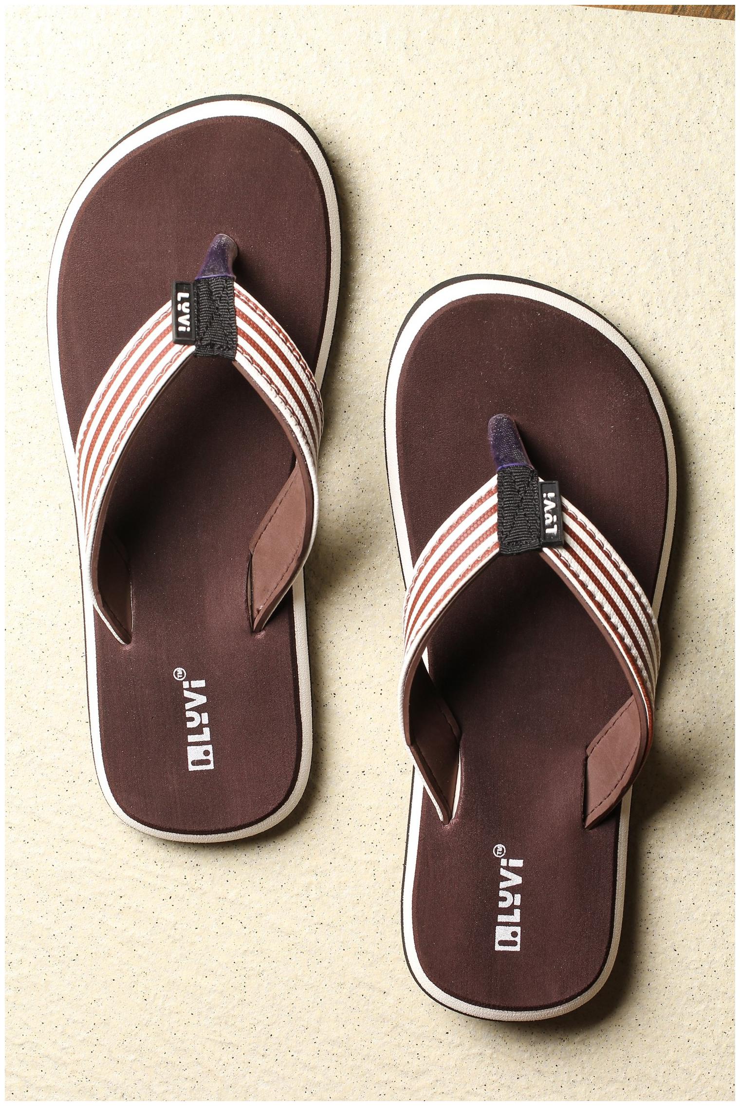 

LYVI Women Brown Flip Flops