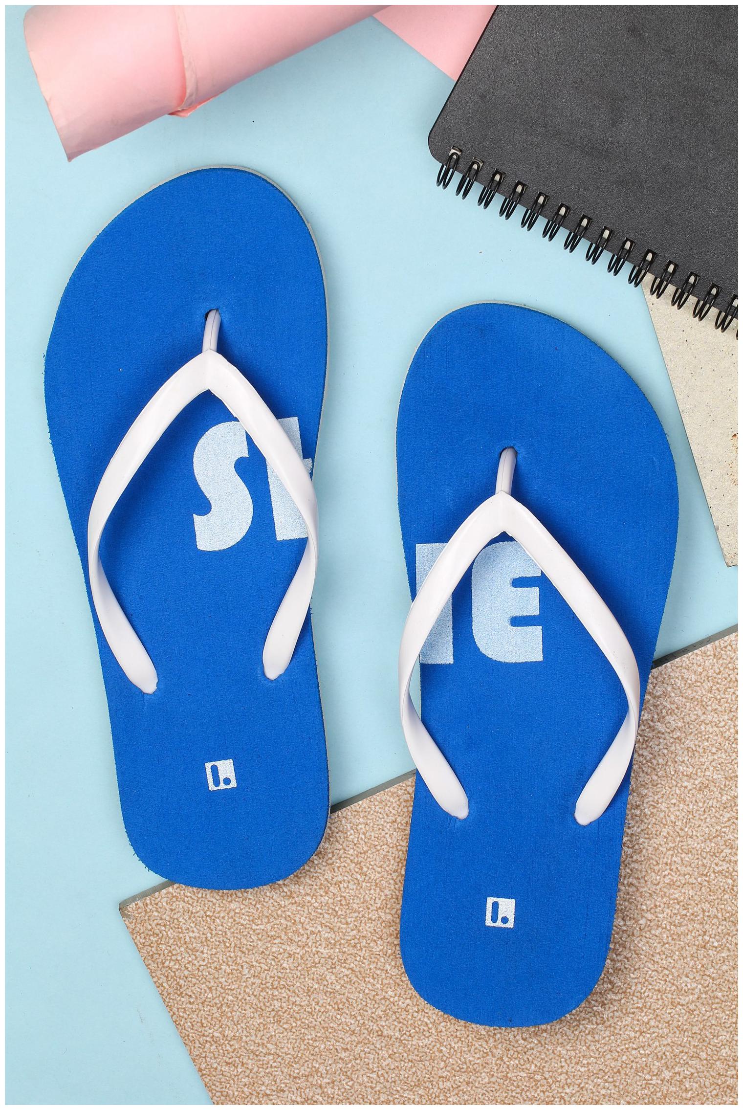 

LYVI Women Blue Flip Flops