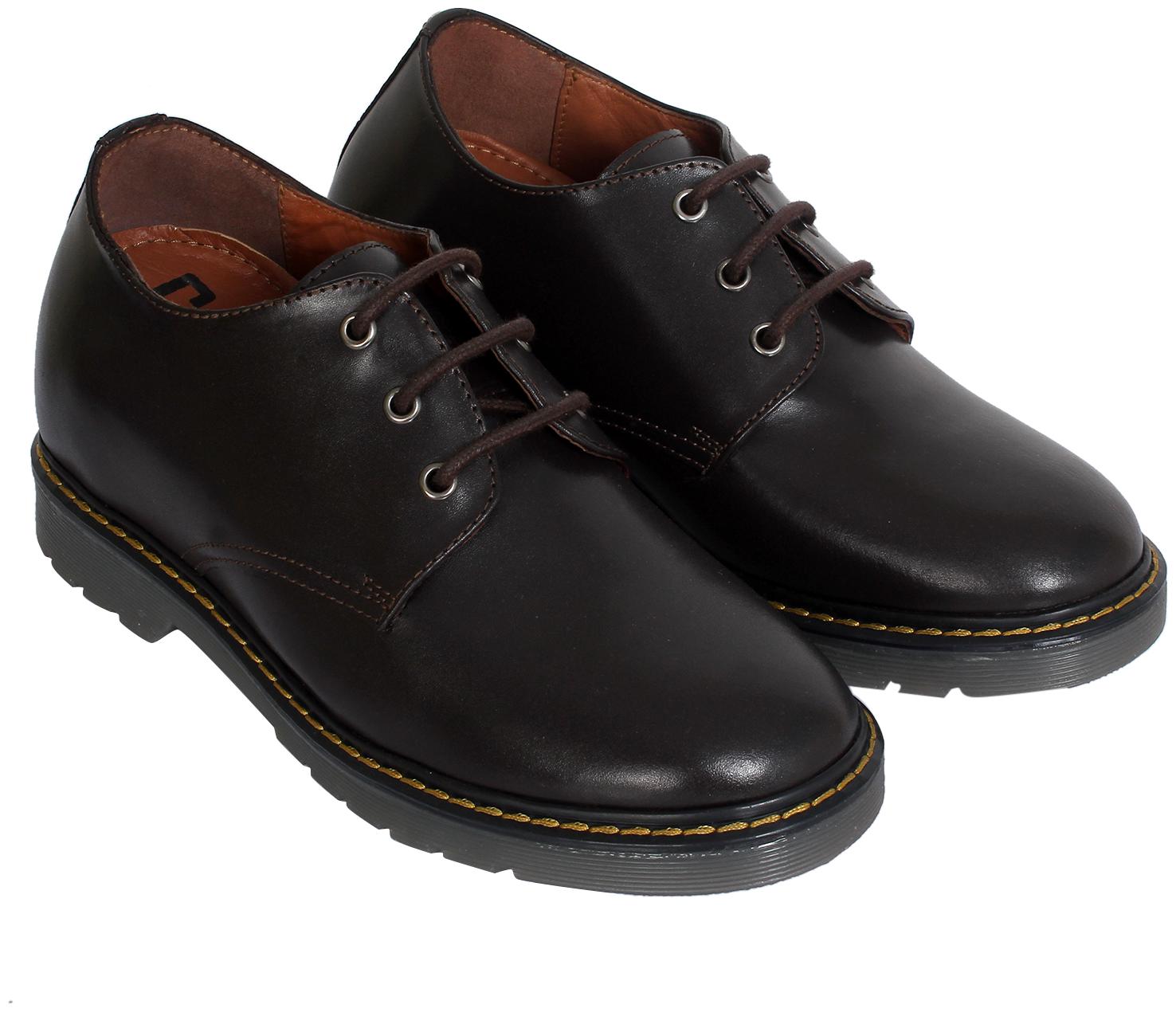 

Machine Welted Exquisite Brown Height Increasing Elevator Shoes