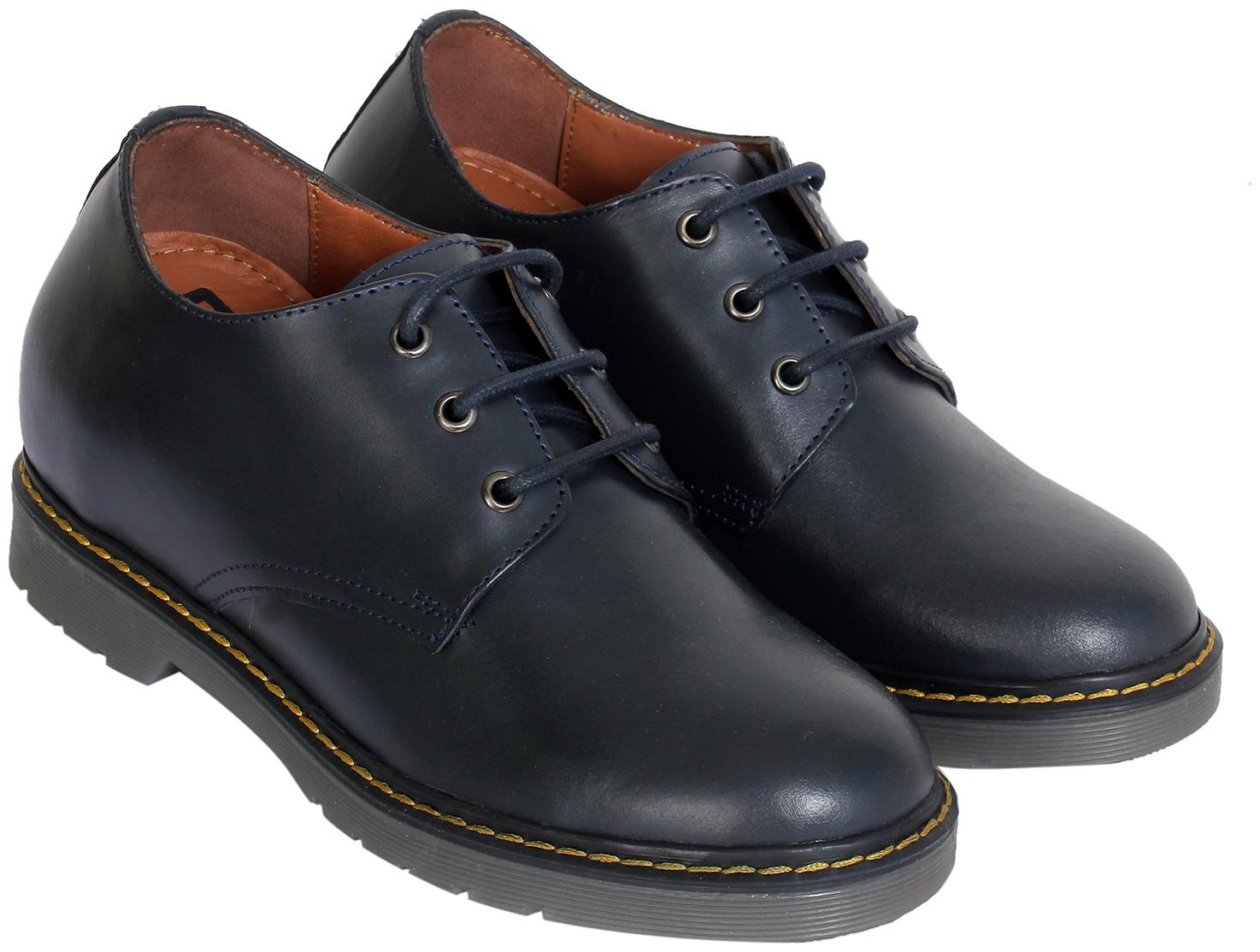 

Machine Welted Exquisite Navy Blue Height Increasing Elevator Shoes