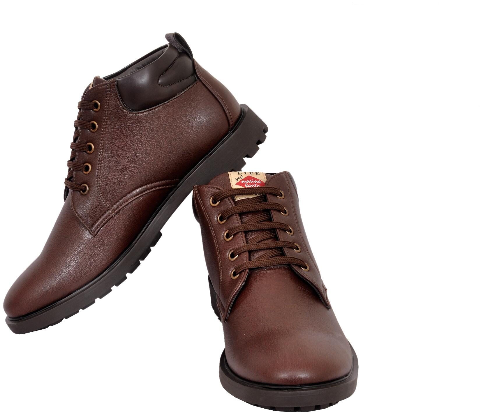 

Marino Kanto Men Synthetic Leather Formal Shoes - Brown - 10