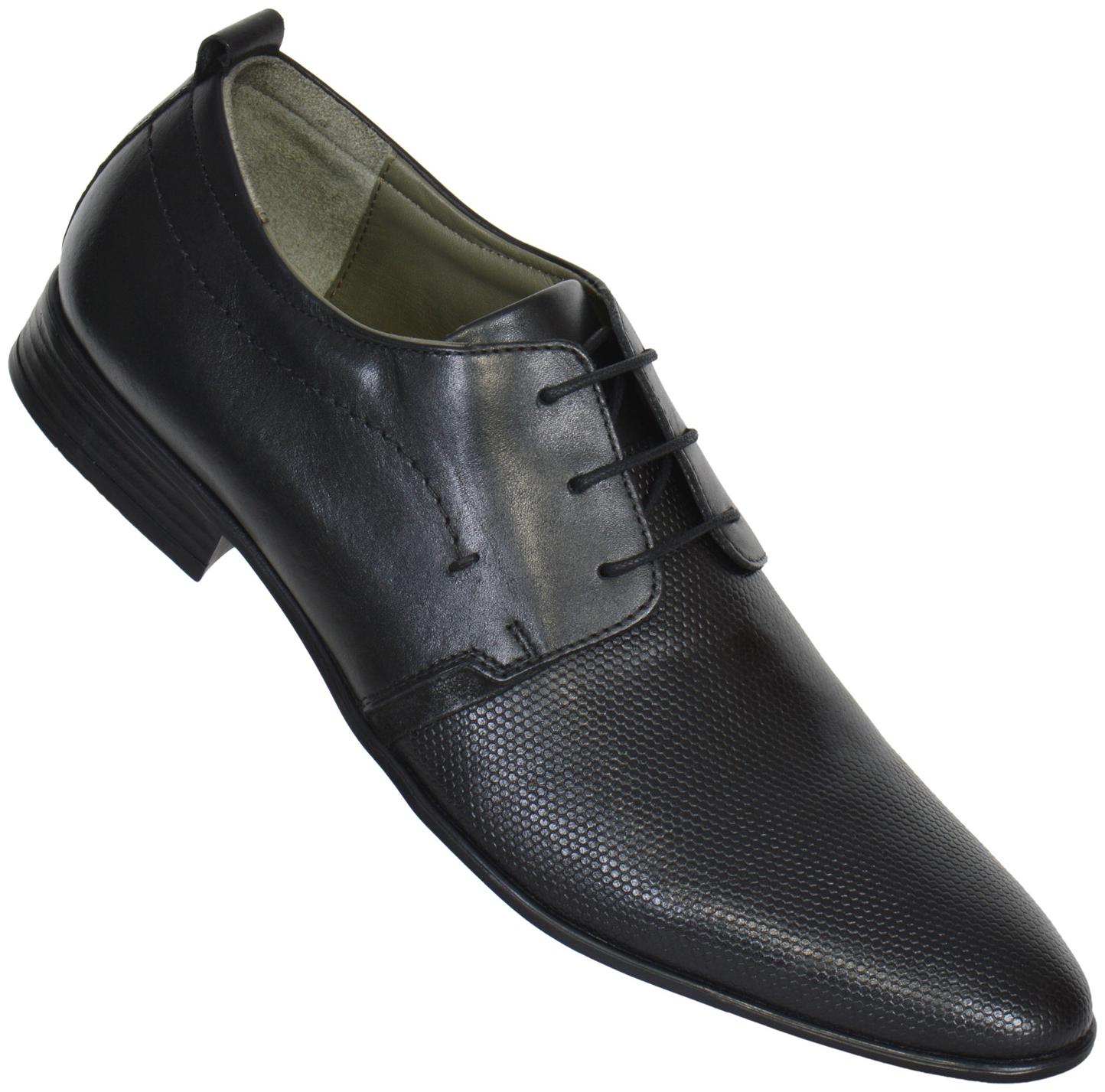 

MASABIH Men Black Derby Formal Shoes - MSS-4136